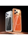 Apple iPhone 17 Pro Max Kılıf Redclick M-safe Şarj Özellikli Şeffaf Kamera Kontrol Butonlu Lugano Kapak