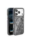 Apple iPhone 18 Pro Kılıf M-safe Şarj Özellikli Parlayan Simli Redclick Okso Kapak