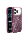 Apple iPhone 18 Pro Max Kılıf M-safe Şarj Özellikli Parlayan Simli Redclick Okso Kapak