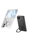 Apple iPhone Duo Kılıf M-safe Şarj Özellikli Redclick Kıpta KPT-07 Ring Standlı Sert PC Kapak