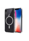 Apple İphone Xr 6.1 Kılıf Magsafe Şarj Özellikli Şeffaf Sert Pc Redclick Embos Kapak