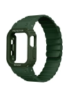 Apple Watch 10 46mm KRD-142 Airbag Tasarımlı Kasa Koruyuculu Silikon Kordon