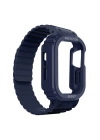 Apple Watch 10 46mm KRD-142 Airbag Tasarımlı Kasa Koruyuculu Silikon Kordon