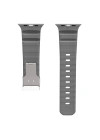 Apple Watch 42mm Redclick KRD-145 Metal Tokalı Silikon Kordon