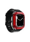 Apple Watch 42mm Redclick KRD-88 Sert PC Kasa Koruyuculu Silikon Kordon