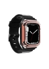 Apple Watch 42mm Redclick KRD-88 Sert PC Kasa Koruyuculu Silikon Kordon