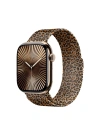 Apple Watch 44mm Redclick KRD-01 Leopar Desenli Metal Kordon
