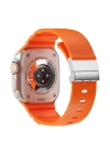 Apple Watch 44mm Redclick KRD-145 Metal Tokalı Silikon Kordon