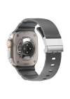 Apple Watch 44mm Redclick KRD-145 Metal Tokalı Silikon Kordon