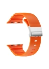Apple Watch 44mm Redclick KRD-145 Metal Tokalı Silikon Kordon