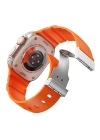 Apple Watch 44mm Redclick KRD-145 Metal Tokalı Silikon Kordon