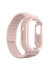 Apple Watch 7 45mm KRD-142 Airbag Tasarımlı Kasa Koruyuculu Silikon Kordon