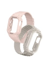 Apple Watch 7 45mm KRD-142 Airbag Tasarımlı Kasa Koruyuculu Silikon Kordon