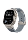 Apple Watch 7 8 42 44 45mm Redclick KRD-113 Spor Görünümlü Silikon Kordon