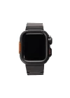 Apple Watch 7 45mm Redclick KRD-126 Sert Kasa Koruyuculu Metal Kordon