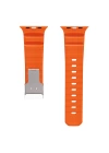 Apple Watch 7 45mm Redclick KRD-145 Metal Tokalı Silikon Kordon