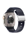 Apple Watch 7 45mm Redclick KRD-145 Metal Tokalı Silikon Kordon