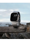 Apple Watch 7 45mm Redclick KRD-149 Titanyum Silikon Kordon