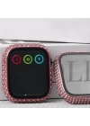 Apple Watch 7 45mm Redclick Watch Gard 24 Kenarları Taşlı Sert PC Kasa Ve Ekran Koruyucu