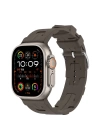 Apple Watch Ultra Ultra 2 49mm KRD-92  Metal Tokalı Silikon Kordon