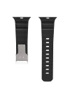 Apple Watch Ultra 49mm Redclick KRD-145 Metal Tokalı Silikon Kordon