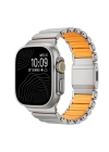 Apple Watch Ultra 49mm Uyumlu Redclick KRD-152 Titanyum Silikon Kordon