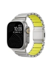 Apple Watch Ultra 49mm Uyumlu Redclick KRD-152 Titanyum Silikon Kordon