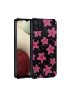 Galaxy A12 Kılıf Simli Desenli Kamera Korumalı Parlak Redclick Popy Kapak