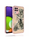 Galaxy A22 4g Kılıf Desenli Kamera Korumalı Parlak Redclick Nora Kapak