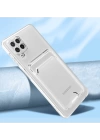 Galaxy A22 4g Kılıf Kartlıklı Şeffaf Redclick Setra Clear Silikon Kapak