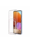 Galaxy A32 4g Kılıf Kartlıklı Şeffaf Redclick Setra Clear Silikon Kapak
