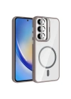 Galaxy A35 Kılıf Standlı ve Kamera Lens Hediyeli M-Safe Şarj Özellikli Redclick Etro Kapak