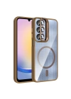 Galaxy A56 Kılıf Standlı ve Kamera Lens Hediyeli Redclick Etro Kapak