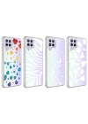 Galaxy M32 Kılıf Redclick M-blue Desenli Kapak