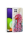 Galaxy M32 Kılıf Simli Desenli Kamera Korumalı Parlak Redclick Popy Kapak