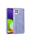 Galaxy M32 Kılıf Simli Desenli Kamera Korumalı Parlak Redclick Popy Kapak