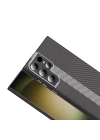 Galaxy S23 Ultra Kılıf M-safe Şarj Özellikli Karbon Fiber Görünümlü Redclick Gros Kapak