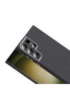 Galaxy S23 Ultra Kılıf M-safe Şarj Özellikli Karbon Fiber Görünümlü Redclick Gros Kapak