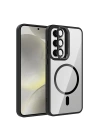 Galaxy S24 FE Kılıf Standlı ve Kamera Lens Hediyeli M-Safe Şarj Özellikli Redclick Etro Kapak