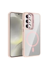 Galaxy S24 FE Kılıf Standlı ve Kamera Lens Hediyeli M-Safe Şarj Özellikli Redclick Etro Kapak
