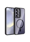 Galaxy S24 Plus Kılıf Standlı ve Kamera Lens Hediyeli M-Safe Şarj Özellikli Redclick Etro Kapak