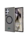 Galaxy S24 Ultra Kılıf Lacoste Orjinal Lisanslı Magsafe Şarj Özellikli Transparan Timsah Logo Baskılı Kapak