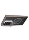 Galaxy S24 Ultra Kılıf Standlı ve Kamera Lens Hediyeli M-Safe Şarj Özellikli Redclick Etro Kapak