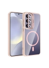Galaxy S25 Plus Kılıf Standlı ve Kamera Lens Hediyeli M-Safe Şarj Özellikli Redclick Etro Kapak