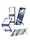 Galaxy Z Flip 7 Kılıf Kamera Korumalı Şeffaf Tasarımlı Redclick Lego Standlı Kapak