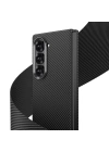 Galaxy Z Fold 6 Kılıf Kamera Korumalı Karbon Fiber Tasarımlı Arka Yüzey Redclick Kıpta Karbon Kapak