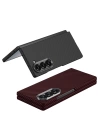 Galaxy Z Fold 6 Kılıf Kamera Korumalı Karbon Fiber Tasarımlı Arka Yüzey Redclick Kıpta Karbon Kapak