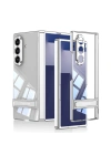 Galaxy Z Fold 7 Kılıf Kamera Korumalı Şeffaf Tasarımlı Redclick Lego Standlı Kapak