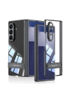 Galaxy Z Fold 7 Kılıf Kamera Korumalı Şeffaf Tasarımlı Redclick Lego Standlı Kapak