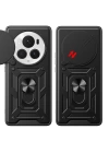 Honor Magic 6 Pro Kılıf Magnetik Standlı Kamera Korumalı Redclick Sürgülü Vega Kapak